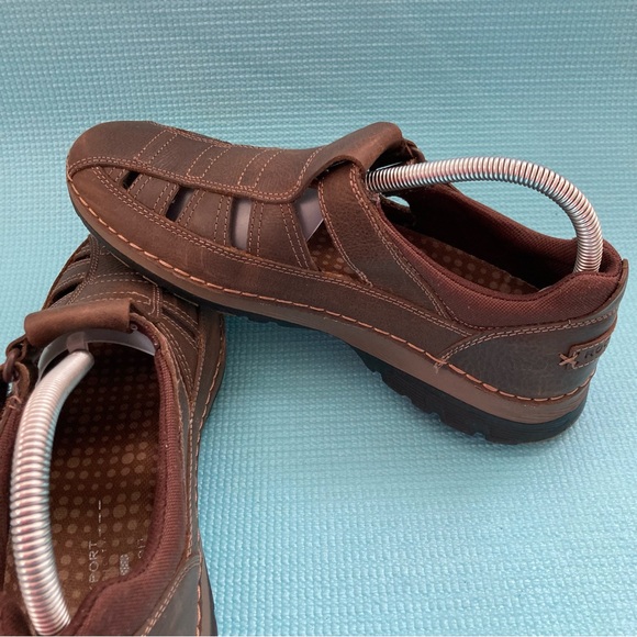 Rockport Brown Leather Fisherman Sandals Athletic Shoes Men\'s 8M main image 4